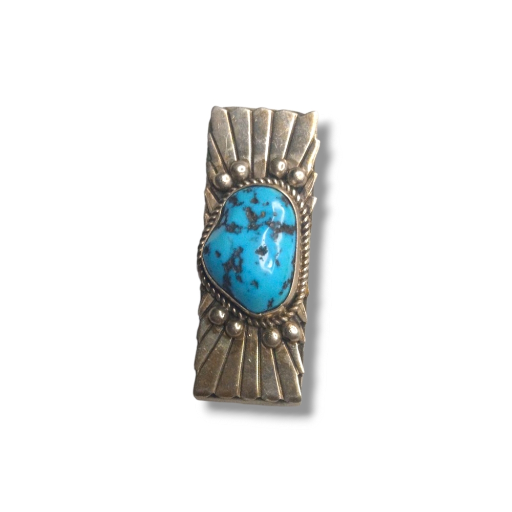 Turquoise and Gold Women's Brooch